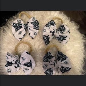 Highland cow and cactus nylon bow